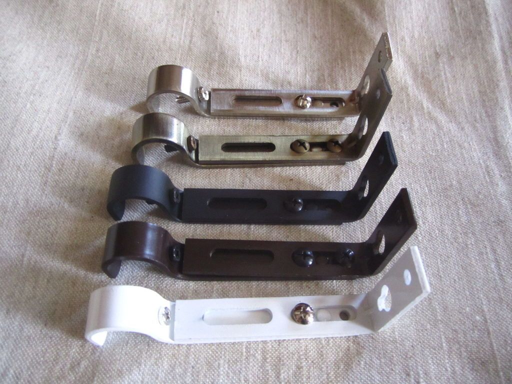 Curtain Rod Brackets, Adjustable, NEW