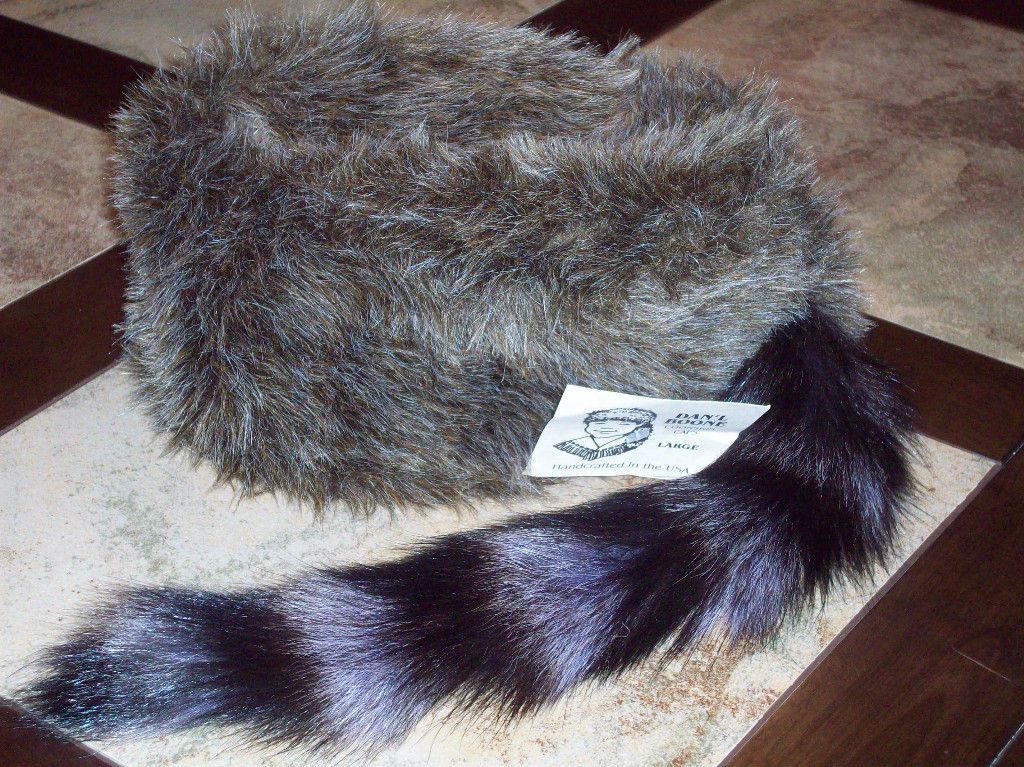 Daniel Boon coonskin cap Danl Boone coon skin hat NEW