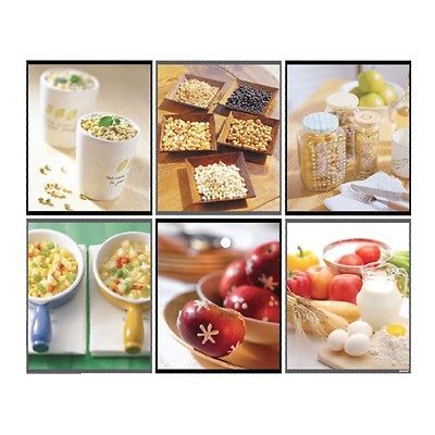 Breakfast Food PVC Wall Kitchen Cabinet Glass Doors Sticker Decal