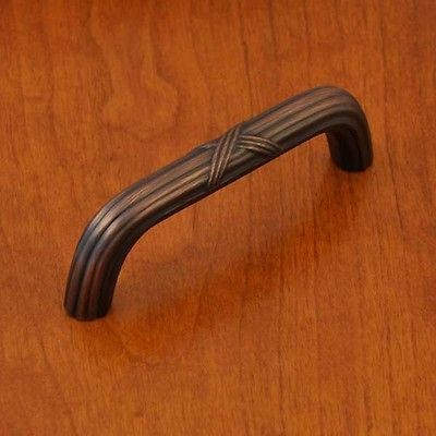 Oil Rubbed Bronze Ribbon & Reed Cabinet Hardware Pulls 2432