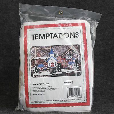 Village Plastic Canvas Kit Temptations Christmas Needlepoint NOS