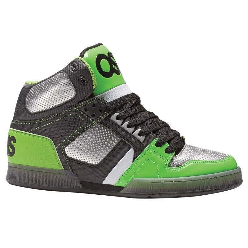 NYC 83 Shoe   Black/Gun/Lime, skate, punk, emo, high top, Supra, Bronx