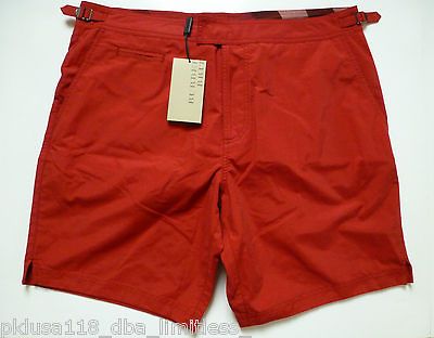 NWT BURBERRY BRIT Tidus Swim Shorts (Military Red) US$195