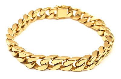 ON TREND AUTHENTIC BVLGARI BULGARI 18K YELLOW GOLD CURB CHAIN LINK