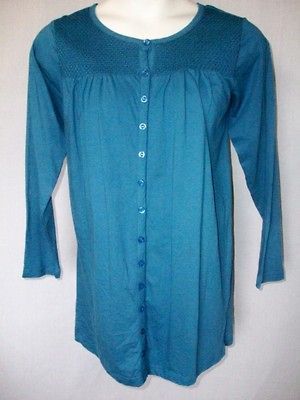 Monroe & Main Womens Clothes BASKET WEAVE TOP BLUE, NEW (#349)