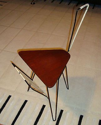 1950s Danish Modern Teak Magazine & Drinks Side Table Mid Century