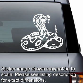 Cobra Snake   Window Sticker Bumper Decal