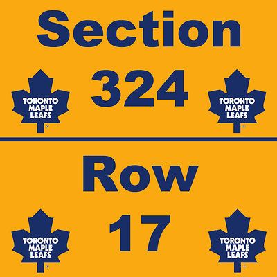 Sect 324   Thu, 21 Feb 2013 Buffalo Sabres @ Maple Leafs 700 PM