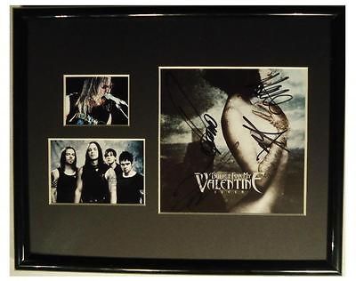 SIGNED BULLET FOR MY VALENTINE AUTOGRAPHED FEVER CD FRAMED & MATTED W