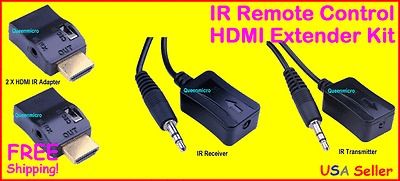IR Remote Control IR Extender Receiver & Transmitter + 2 HDMI Adapter
