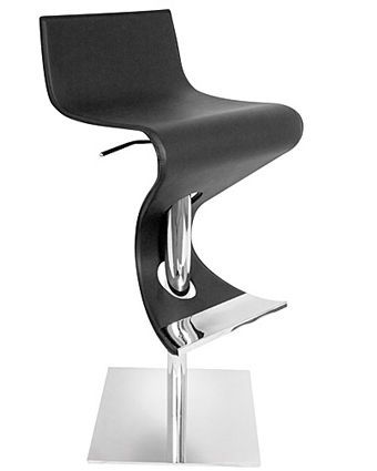 Elegant VIVA Adjustable Barstool in Wood, Leatherette, or Acrylic