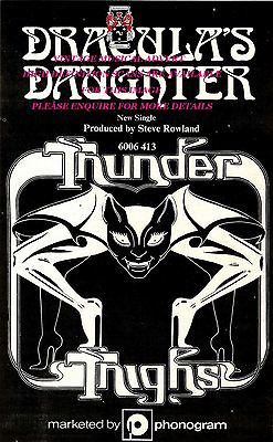 MYMRNP5/10/74P50 THUNDER THIGHS, DRACULAS DAUGHTER SINGLE ADVERT 11X7