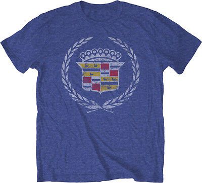 Adult Sizes General Motors GM Cadillac Logo Crest T shirt top tee