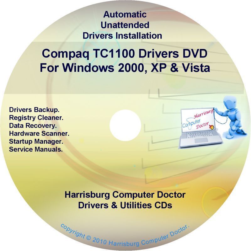 Compaq tc1100 Tablet Drivers Restore HP Disc CD/DVD