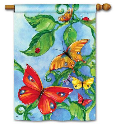 BUTTERFLY BOULEVARD LARGE GARDEN BANNER FLAG 28x40 SPRING SUMMER