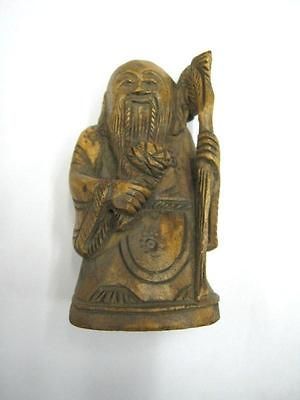 antique wooden buddha statue