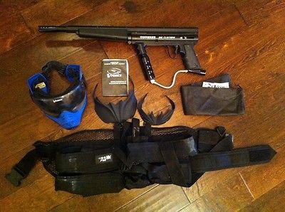 TIPPMANN 98 CUSTOM MARKER PAINTBALL GUN + VFORCE MASK USED IN GREAT