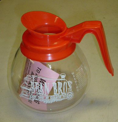 NEW 12 CUP GLASS COMMERCIAL COFFEE POT DECANTER, DECAF (Orange), BUNN