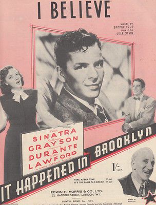 Frank Sinatra I Believe Piano Sheet Music