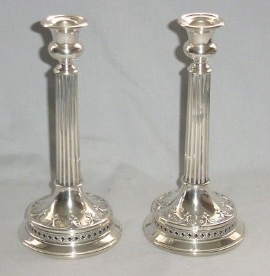 SILVERPLATE WMF PAIR CANDLESTICKS CANDLE HOLDER 8.50