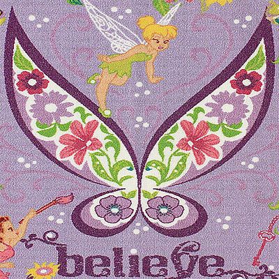 ACTIVITY RUG   Purple Butterfly Disney Fairies Floor Area Carpet