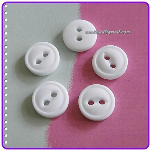 200 Wholesale Lot Fish Eye Rim Buttons 9mm White S182