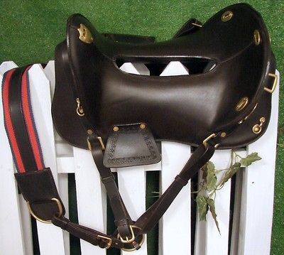 Adult McClellan Military Replica Re enactment Cavalry Saddle Black 17