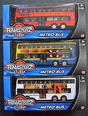 TEAMSTERZ DIECAST PLASTIC TOY DOUBLE DECKER BRITISH LONDON METRO BUS