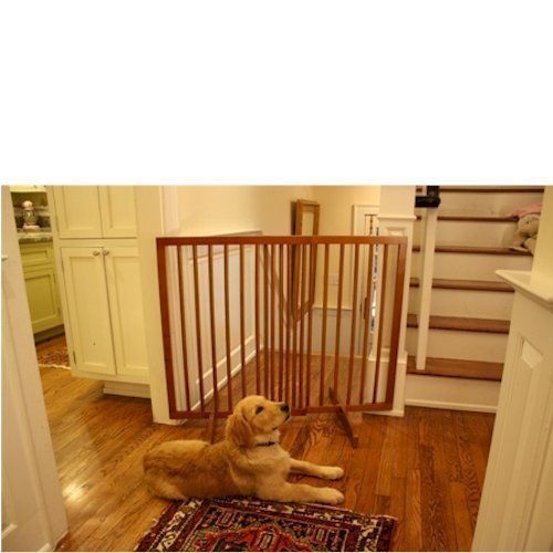 Cardinal Extra Tall Freestanding Pet Gate in Oak