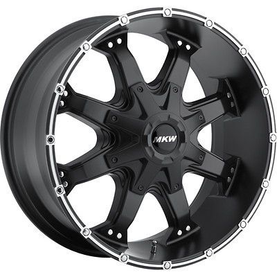 Black MKW Offroad M83 Wheels 5x5 +10 CHEVROLET IMPALA SS CAPRICE TAHOE