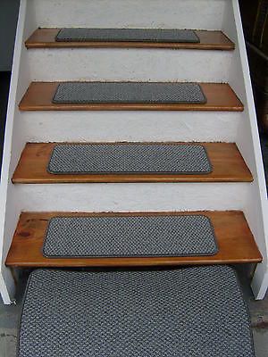 13 = Washable Non Skid Carpet Stair Treads WOVEN CARPET MARIN BACKING