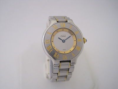 Cartier Ligne 21 W10073R6 Stainless Steel &18K Yellow Gold Quartz