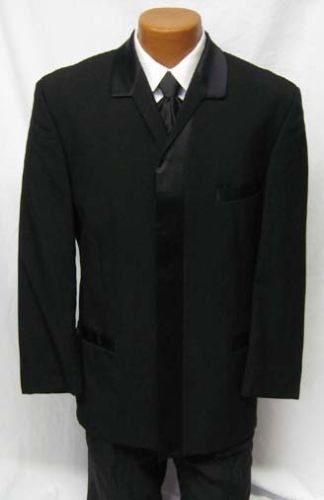 Black Pierre Cardin Slide Tuxedo Jacket Mens All Sizes