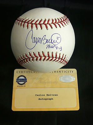 CARLOS BELTRAN Signed Auto Autograph Baseball Ball Steiner Mets