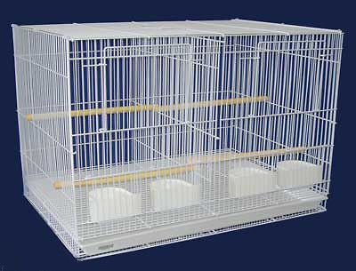 Aviary Breeding Bird Parakeet Cage 24x16x16 With Divider 2434 White