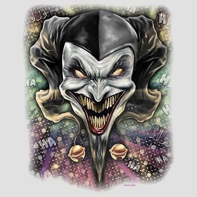 Cool Tshirt Wicked Jester Evil Clown Laugh Dark Joker Dark Gothic