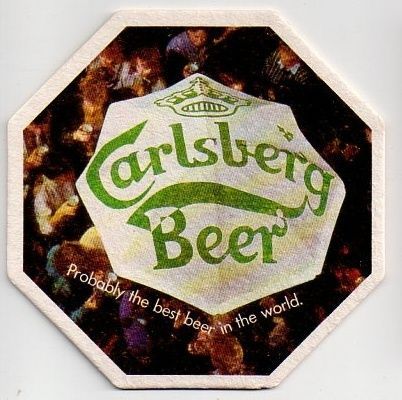 CARLSBERG BEER EXPORT BEERCOASTER FROM DENMARK #284