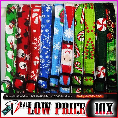 DEAL SAFETY BREAKAWAY CAT KITTEN COLLARS CHRISTMAS TREE SNOWMAN SET