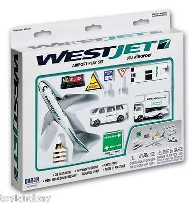 WestJet Airlines Airplane Boeing 737 13 pc Set Catering Truck Van
