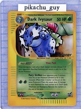 Pokemon DARK VENUSAUR BEST Promo Card #7 X2 Gold Winner Stamp And No