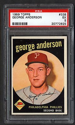 Newly listed George SPARKY Anderson HOF ROOKIE 1959 Topps #338 PSA 5