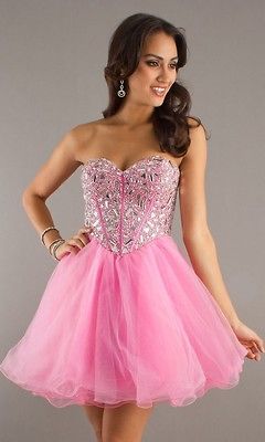 STOCK New Mini/Short Cocktail Prom Party Ball Evening Dress Size 6 8