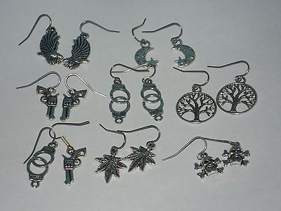 HARLEY DESIGNS, EARRINGS, BIKER, PUNK, EMO, OUTLAW JEWELRY