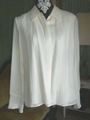 Victorian/Edwa rdian/Downton Abbey Style Ivory Silk & Rayon Blouse