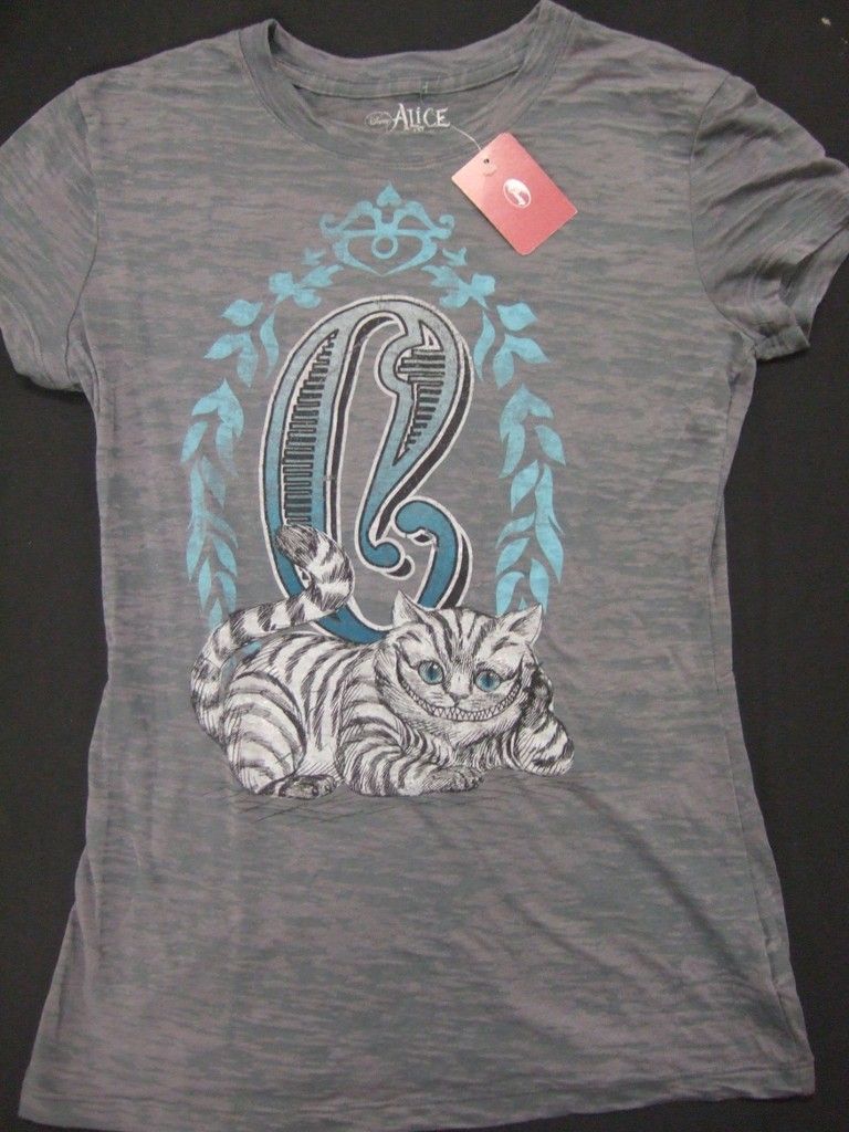 NWT ALICE IN WONDERLAND CHESHIRE CAT BURNOUT T SHIRT Sm