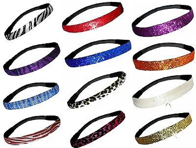 GLITTERY Sports HEADBANDS Glitter ZEBRA HEADBAND Jenny Sparkly