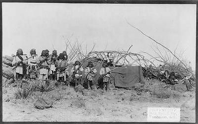 Photo Geronimos Camp,Natches camp,Boys with rifles,Indians