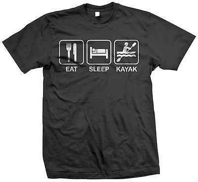 EAT SLEEP KAYAK BOAT WATER SPORTS T SHIRT BIRTHDAY GIFT LADIES/MEN