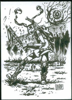 ZOMBIES vs CHEERLEADERS ZvC (5finity/2011) PLATINUM Sketch Card MELIKE