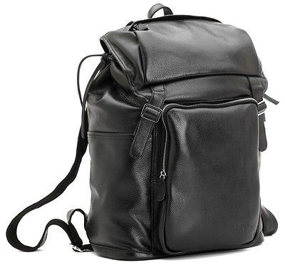 TIDING New Fashion Camp Backpack School Boys Rucksack Leather Shoulder